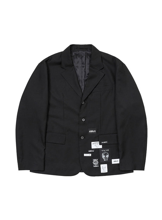 Wool Blend Expensive Oversized Jacket BLACK