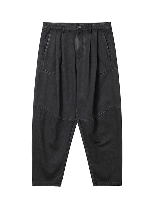 Cationic Washed Cotton Pants CHARCOAL