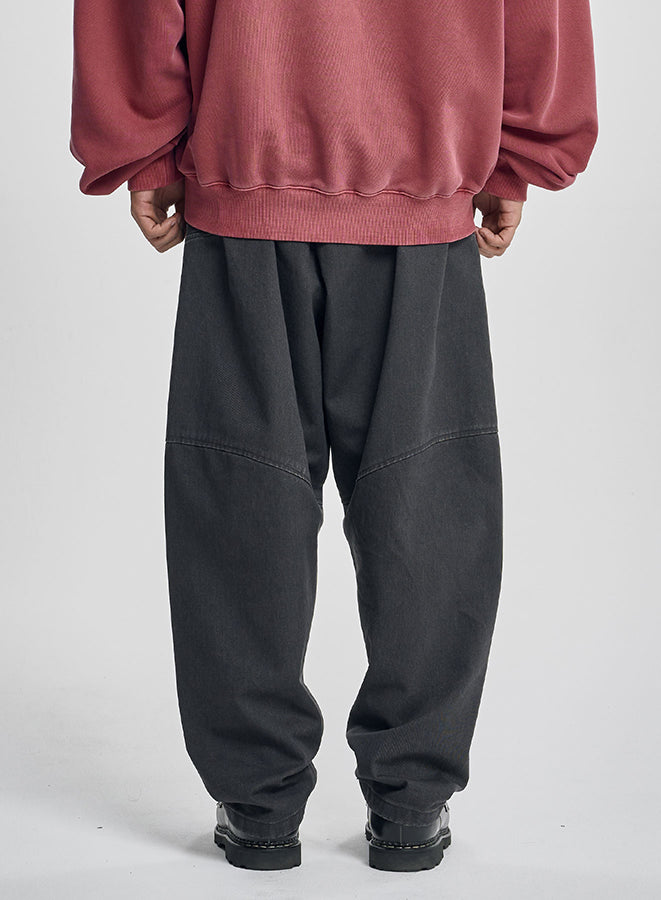 Cationic Washed Cotton Pants CHARCOAL