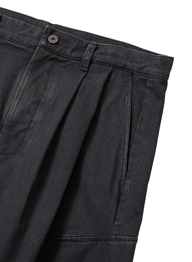 Cationic Washed Cotton Pants CHARCOAL