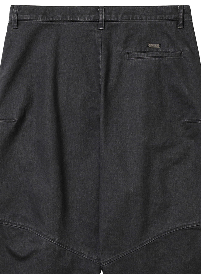 Cationic Washed Cotton Pants CHARCOAL