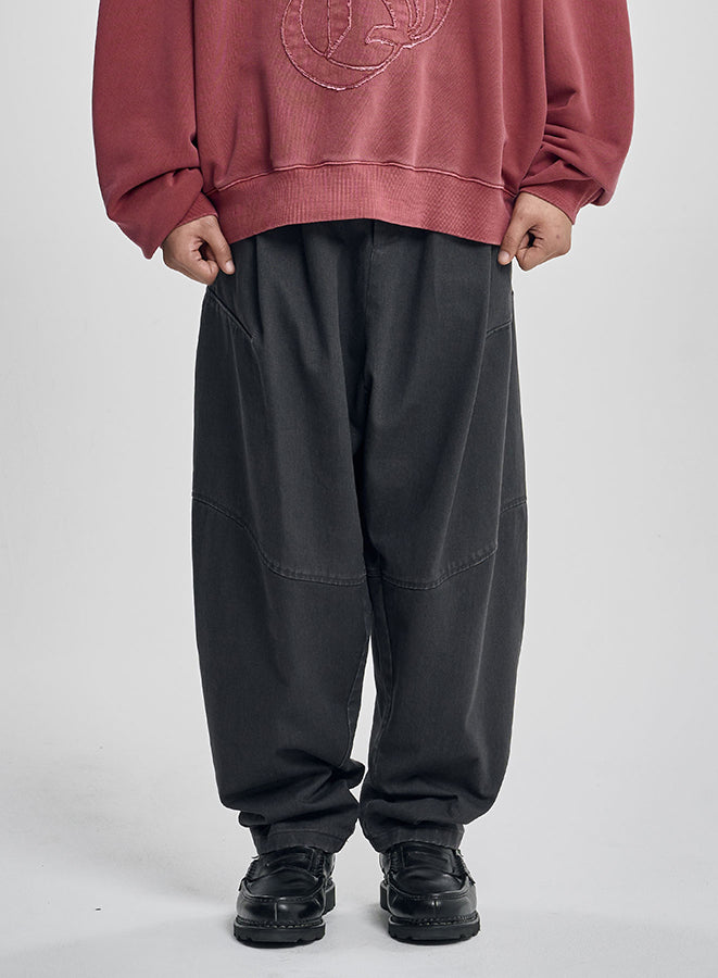 Cationic Washed Cotton Pants CHARCOAL