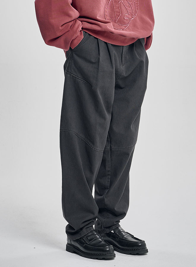 Cationic Washed Cotton Pants CHARCOAL
