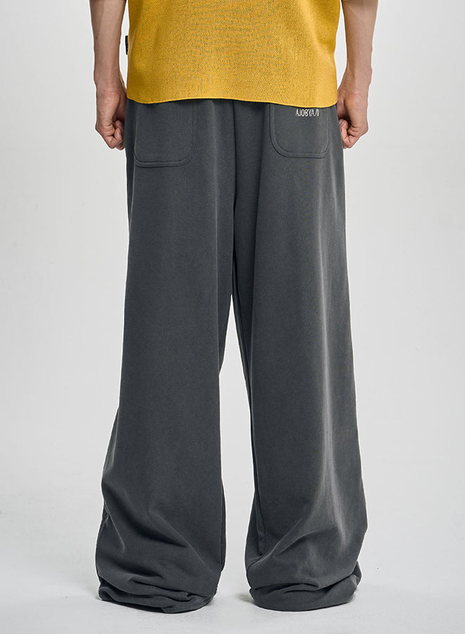 One Tuck Qulted Jersey Pants CHARCOAL