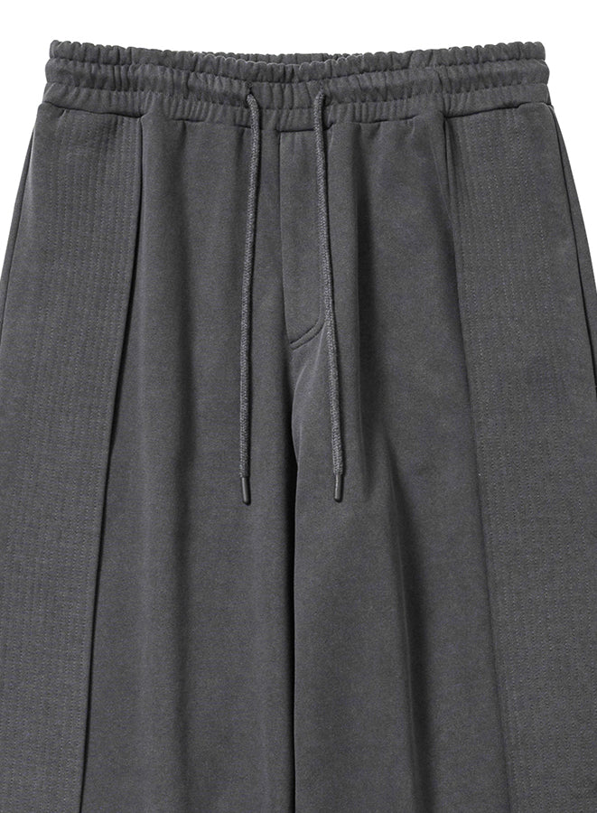 One Tuck Qulted Jersey Pants CHARCOAL