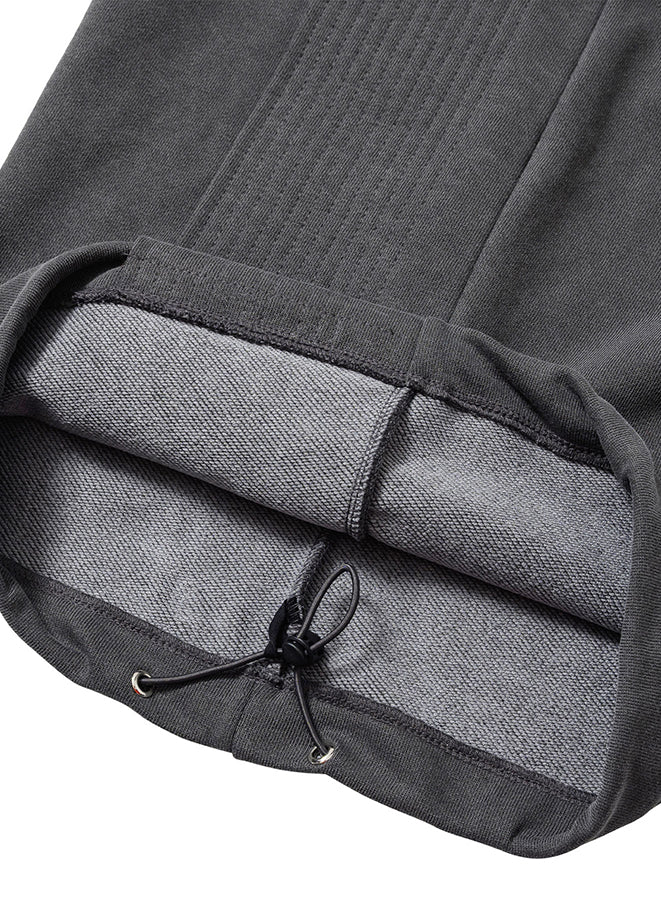 One Tuck Qulted Jersey Pants CHARCOAL