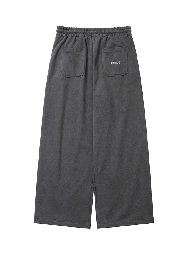 One Tuck Qulted Jersey Pants CHARCOAL