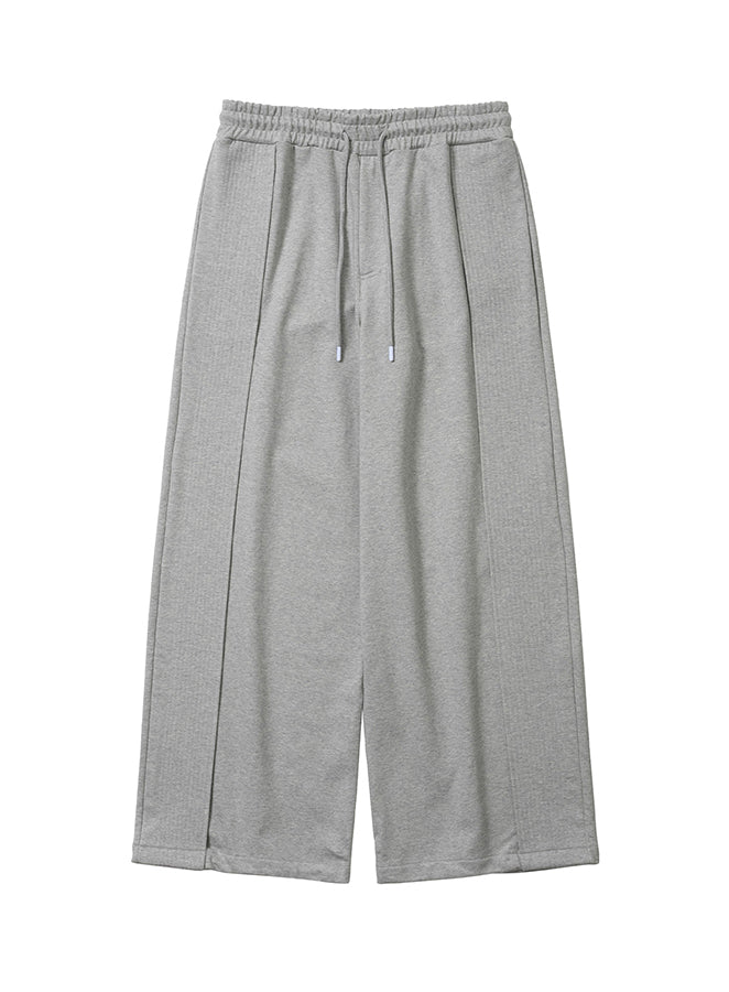 One Tuck Qulted Jersey Pants MELANGE GREY