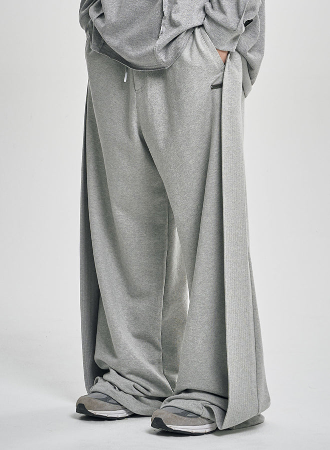 One Tuck Qulted Jersey Pants MELANGE GREY