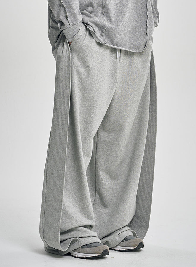 One Tuck Qulted Jersey Pants MELANGE GREY