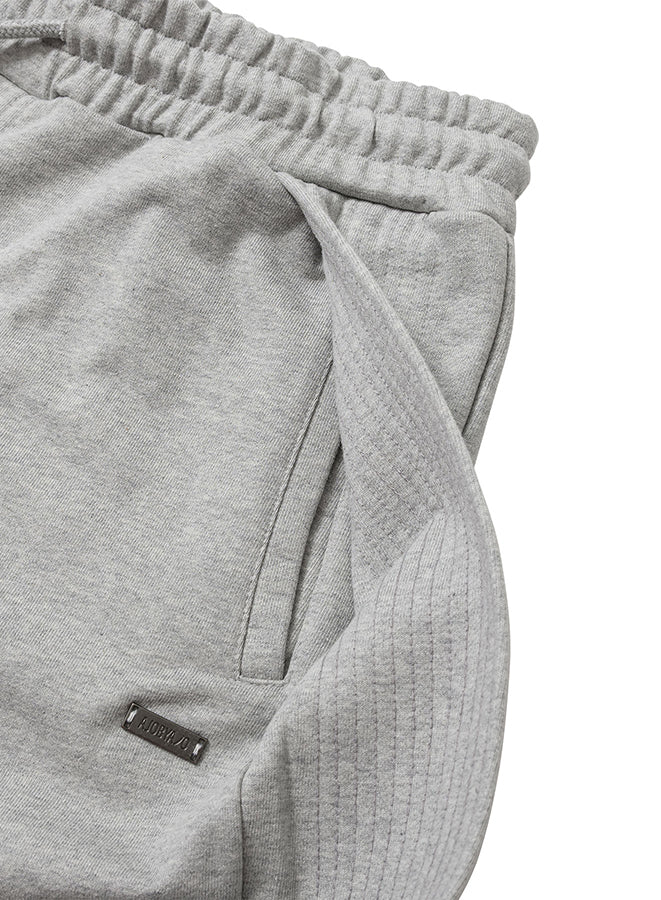 One Tuck Qulted Jersey Pants MELANGE GREY