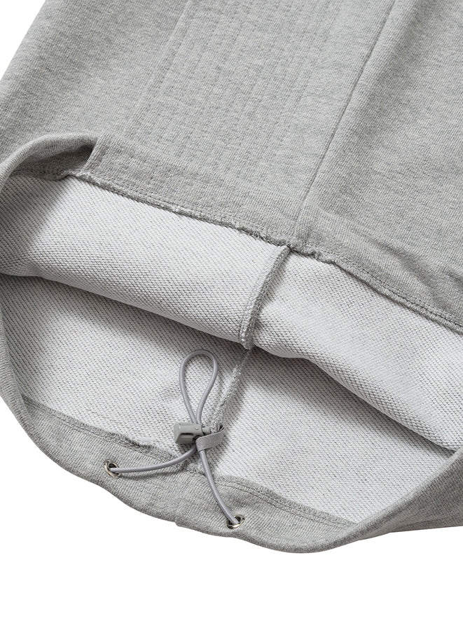 One Tuck Qulted Jersey Pants MELANGE GREY