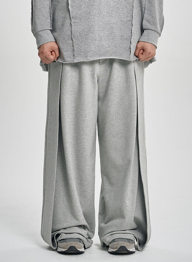 One Tuck Qulted Jersey Pants MELANGE GREY