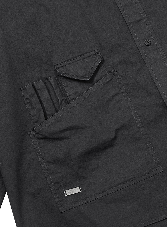 Cation Long Sleeve Utility Shirt BLACK