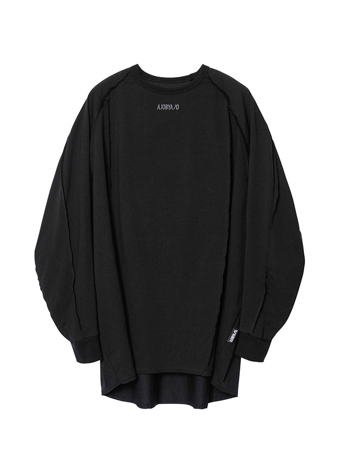 Raw Edge Sculpted Long Sleeve BLACK