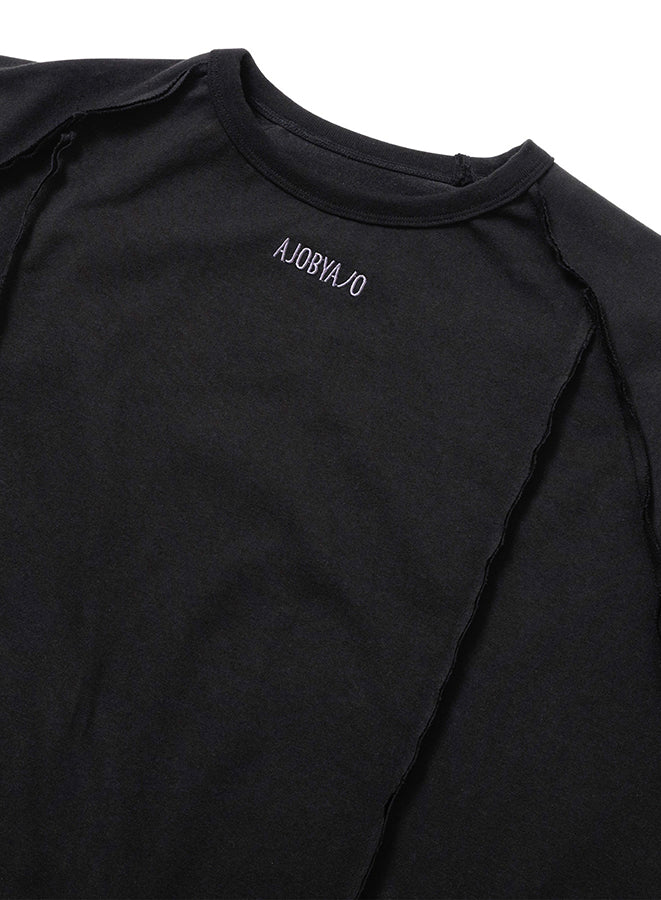 Raw Edge Sculpted Long Sleeve BLACK