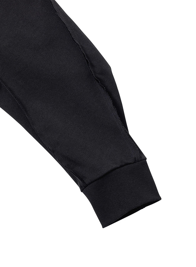 Raw Edge Sculpted Long Sleeve BLACK