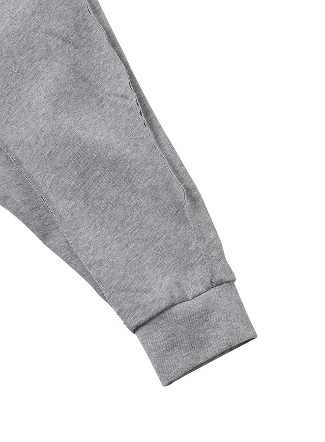 Raw Edge Sculpted Long Sleeve MELANGE GREY