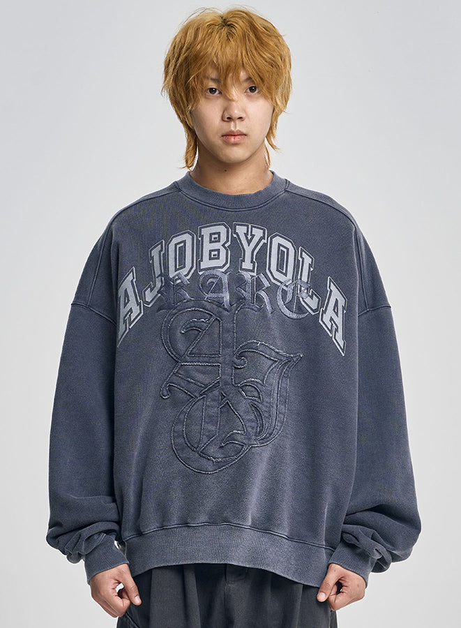 Rare University Washed Sweatshirt BLUE