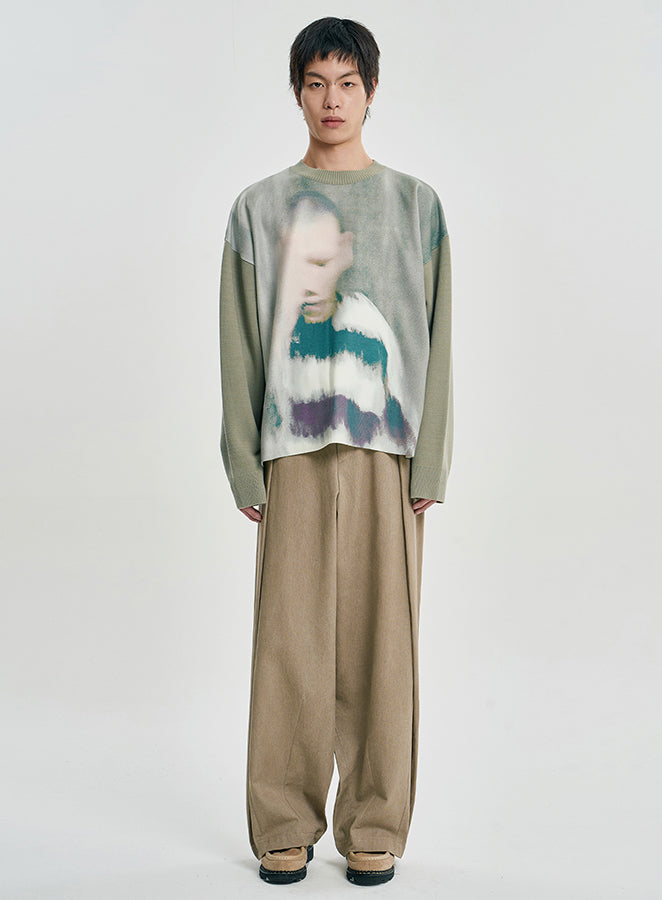 Jack a Dull Boy Watercolor Sweater MINT