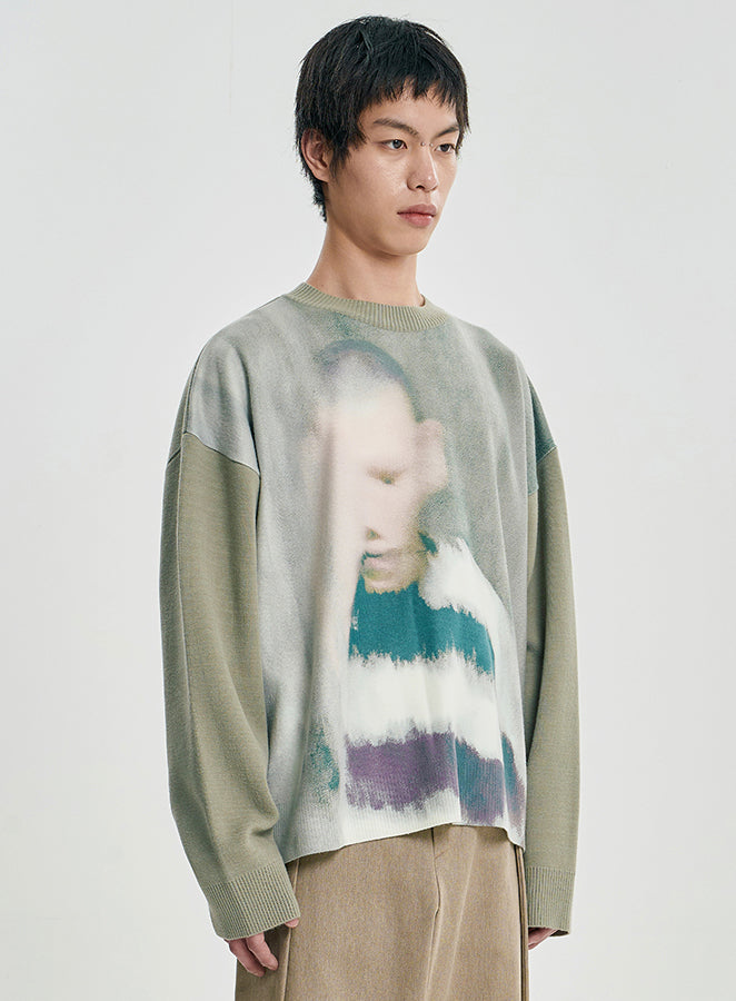 Jack a Dull Boy Watercolor Sweater MINT