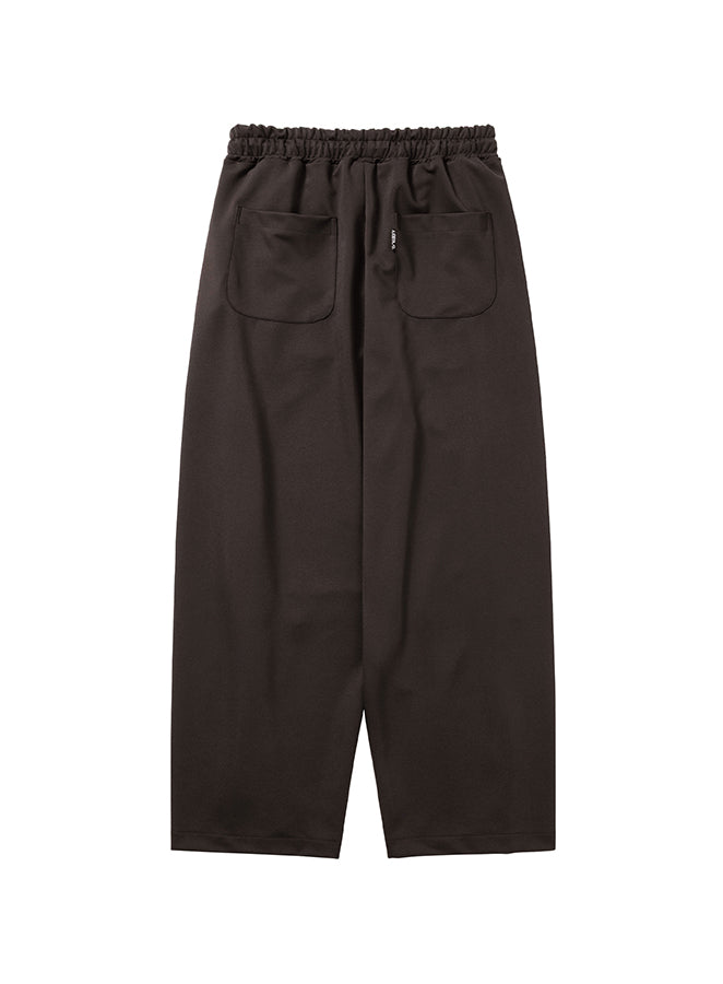 Multi Lace Trim One Tuck Track Pants DARK BROWN