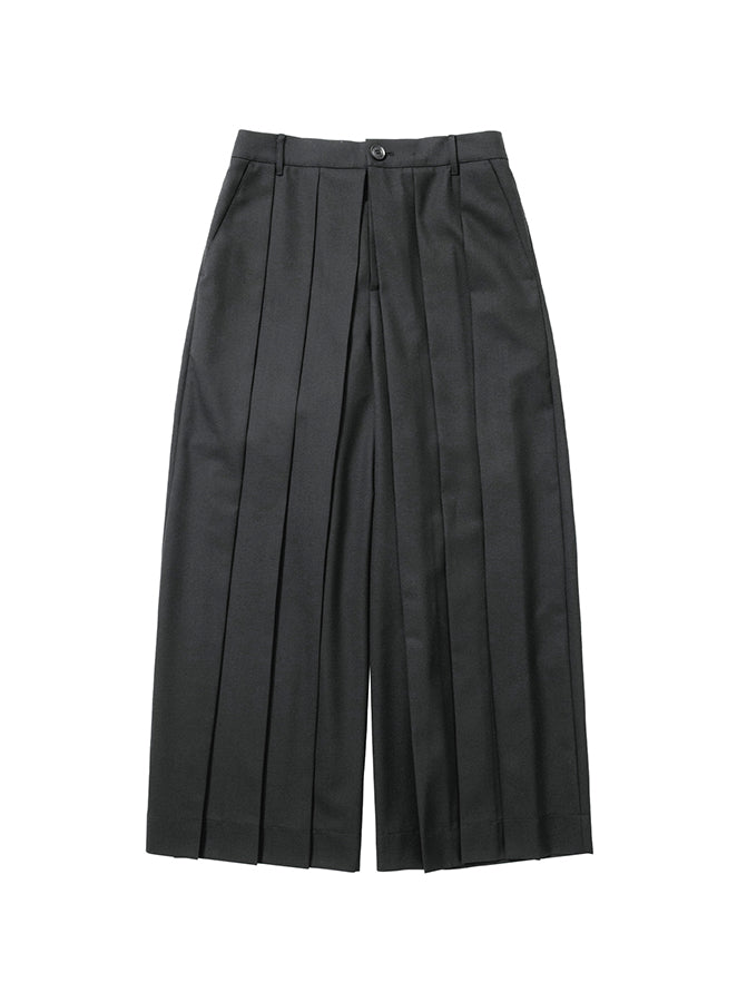 Wool Blend Hakama Pants BLACK