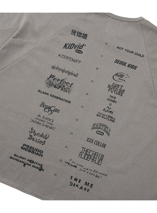10th Anniversary Raglan T-shirt WARM GRAY