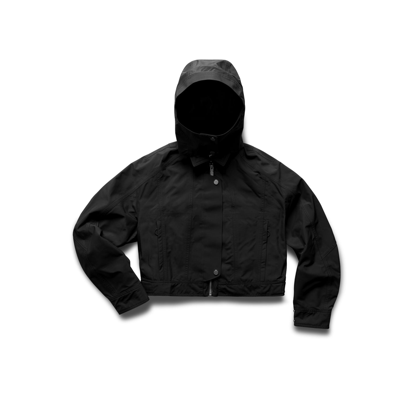 Waterproof Crop Rain Jacket BLACK