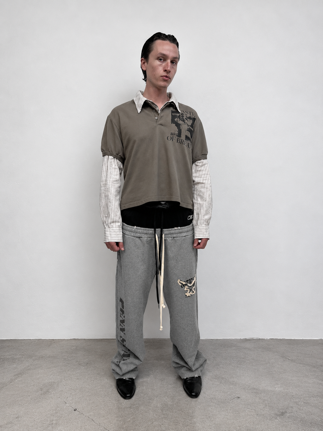 Layered Polo Shirt TAUPE