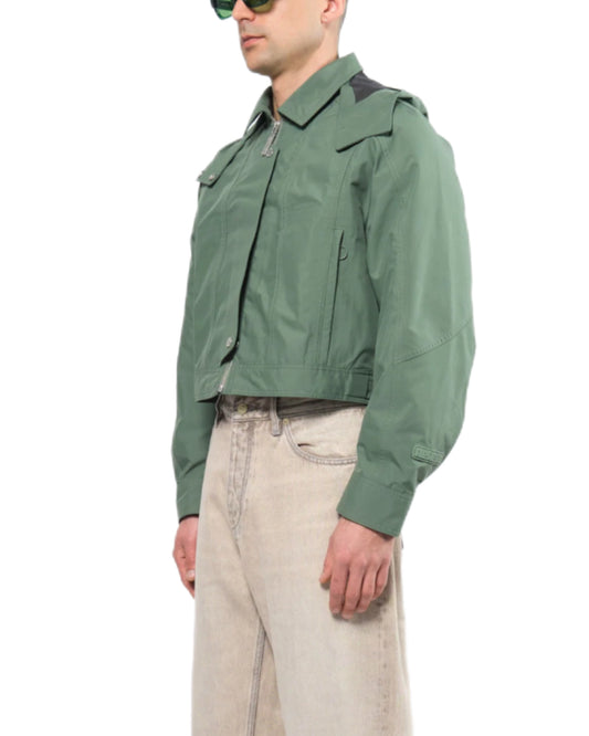 Waterproof Crop Rain Jacket DARK SAGE