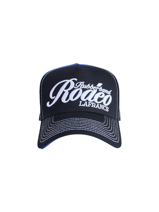 Rubberband Rodeo Topstitch Hat BLACK
