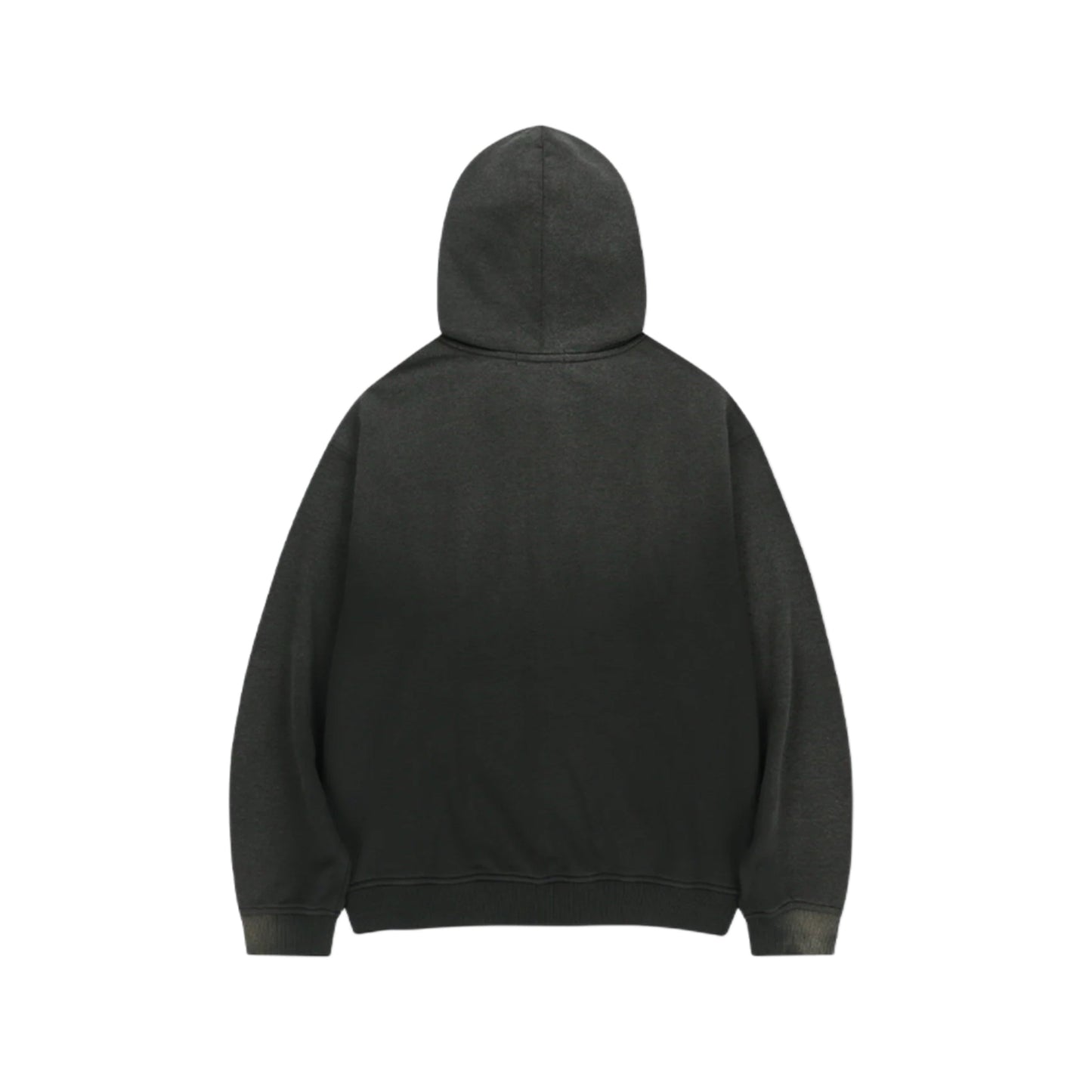 Stud Chasm Eyes Salt Washed Hood  Zip Up BLACK
