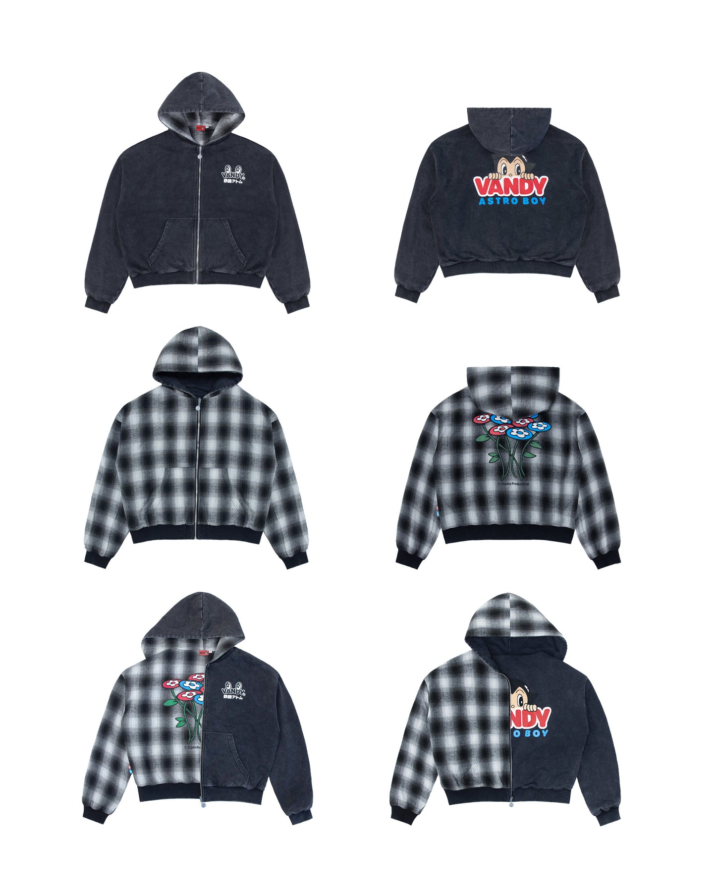 Vandy x Astro Boy Reversible Flannel Hoodie