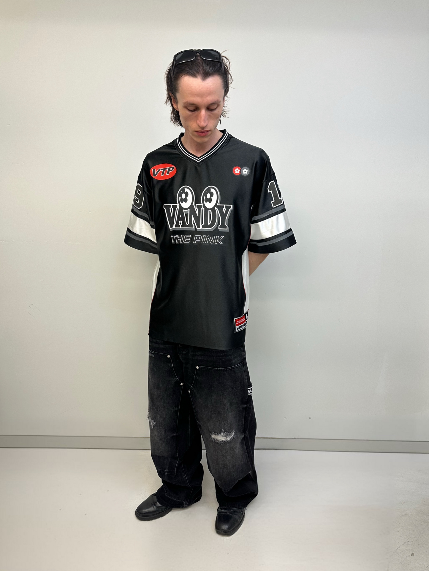 Eye Logo Football Jersey BLACK