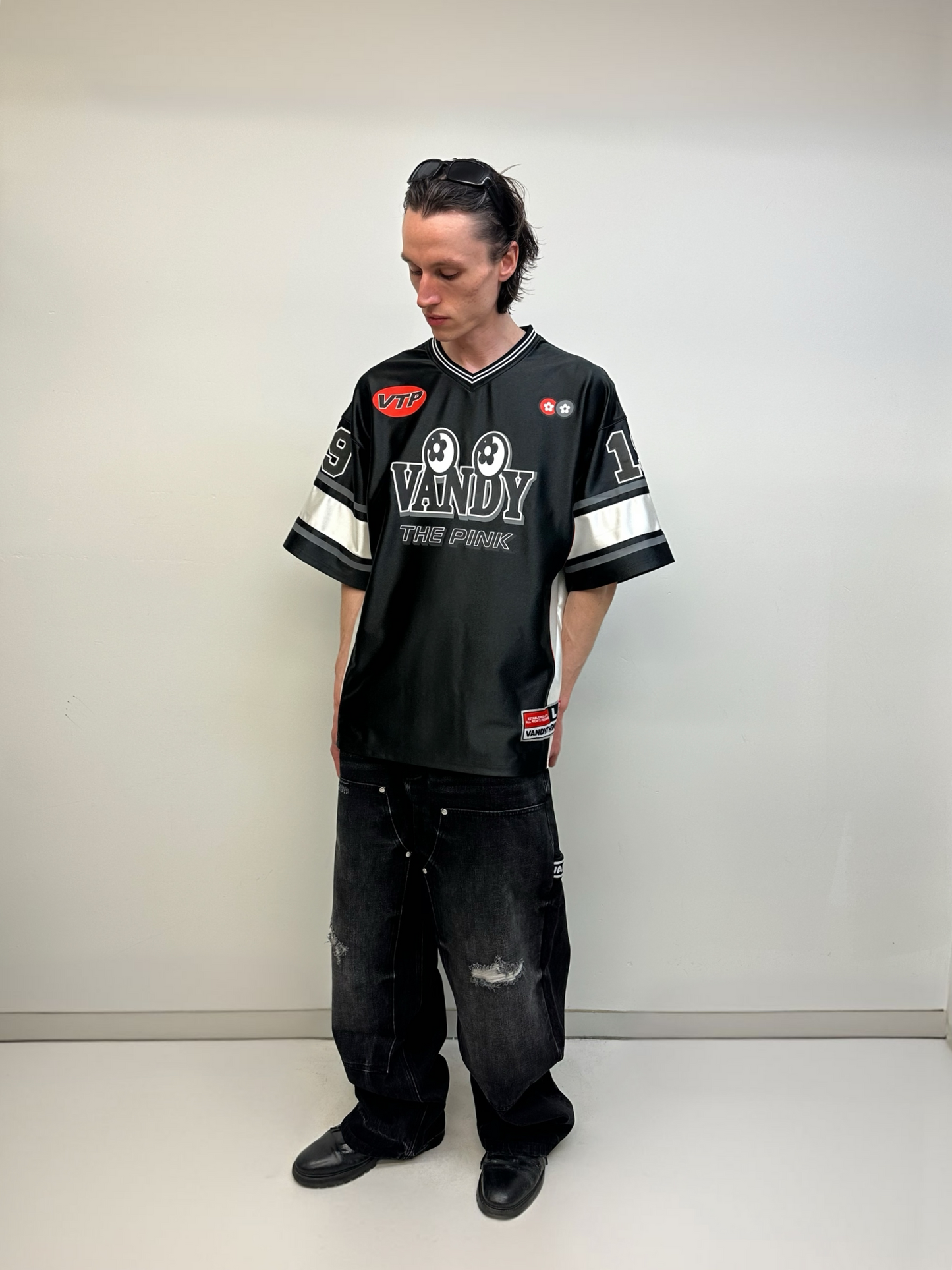 Eye Logo Football Jersey BLACK