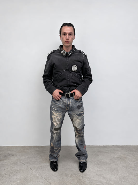 Studded Work Jacket BLACK