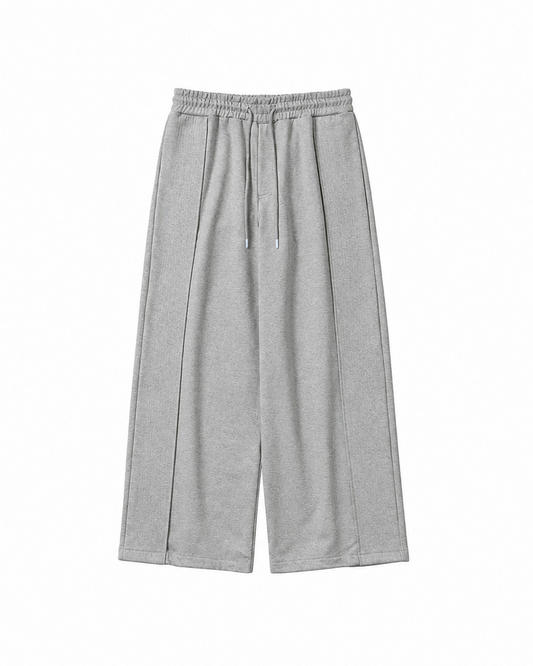 One Tuck Qulted Jersey Pants MELANGE GREY