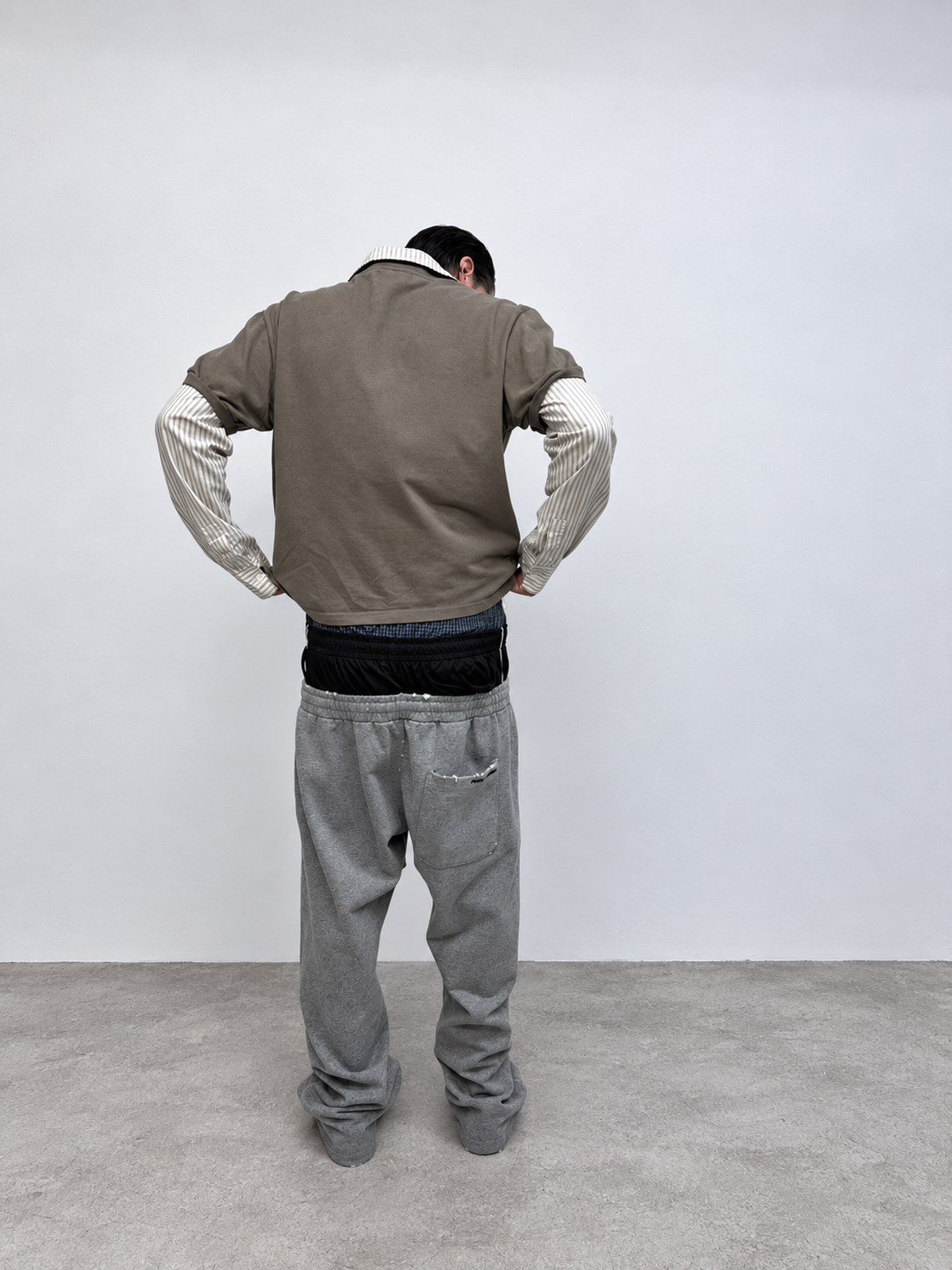 Layered Polo Shirt TAUPE