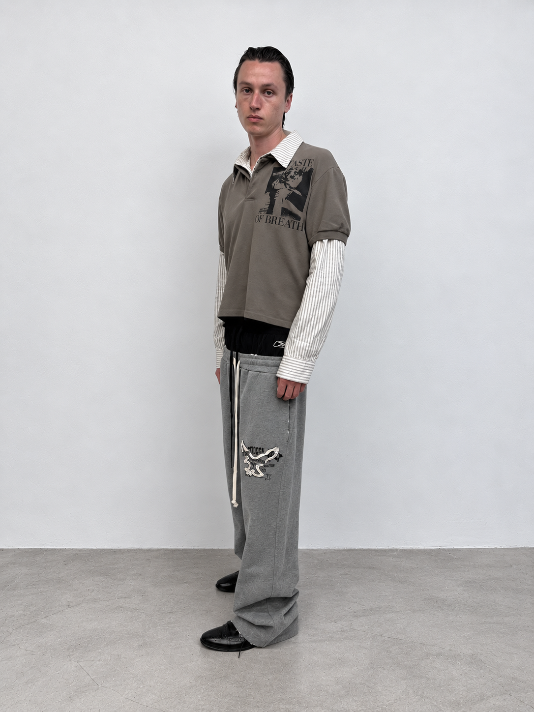 Layered Polo Shirt TAUPE