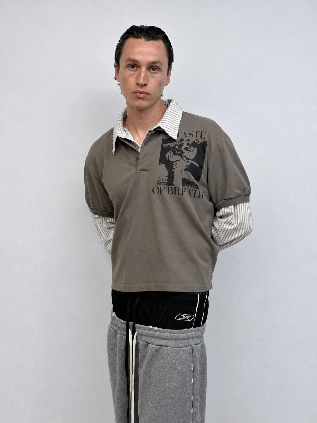Layered Polo Shirt TAUPE