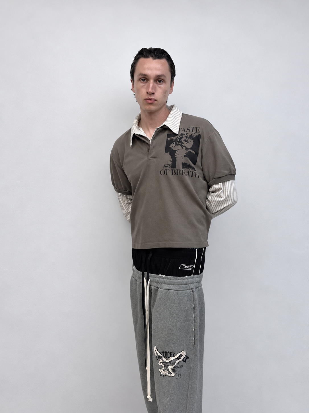 Layered Polo Shirt TAUPE