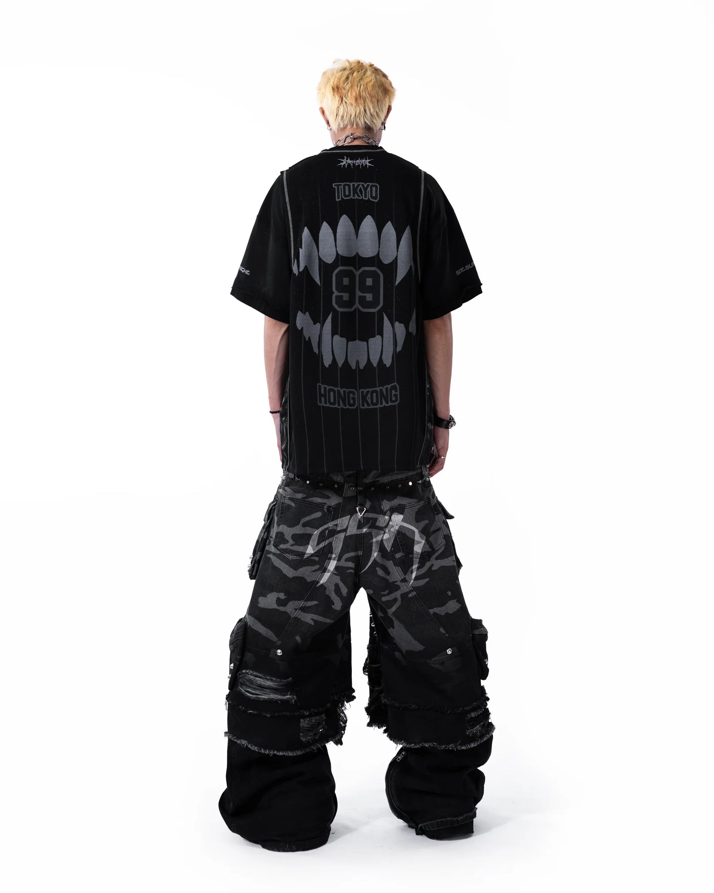 Street Camo 2.0 Denim Shorts WASHED GREY