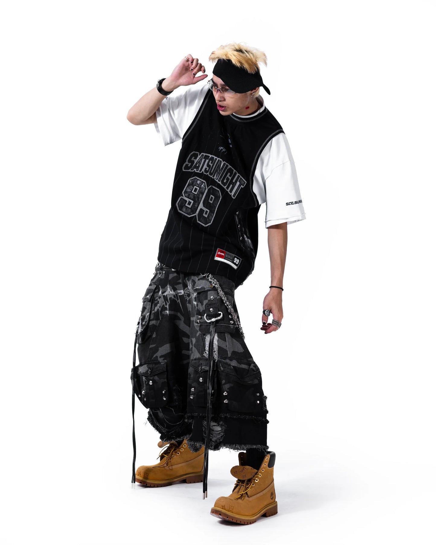 Street Camo 2.0 Denim Shorts WASHED GREY