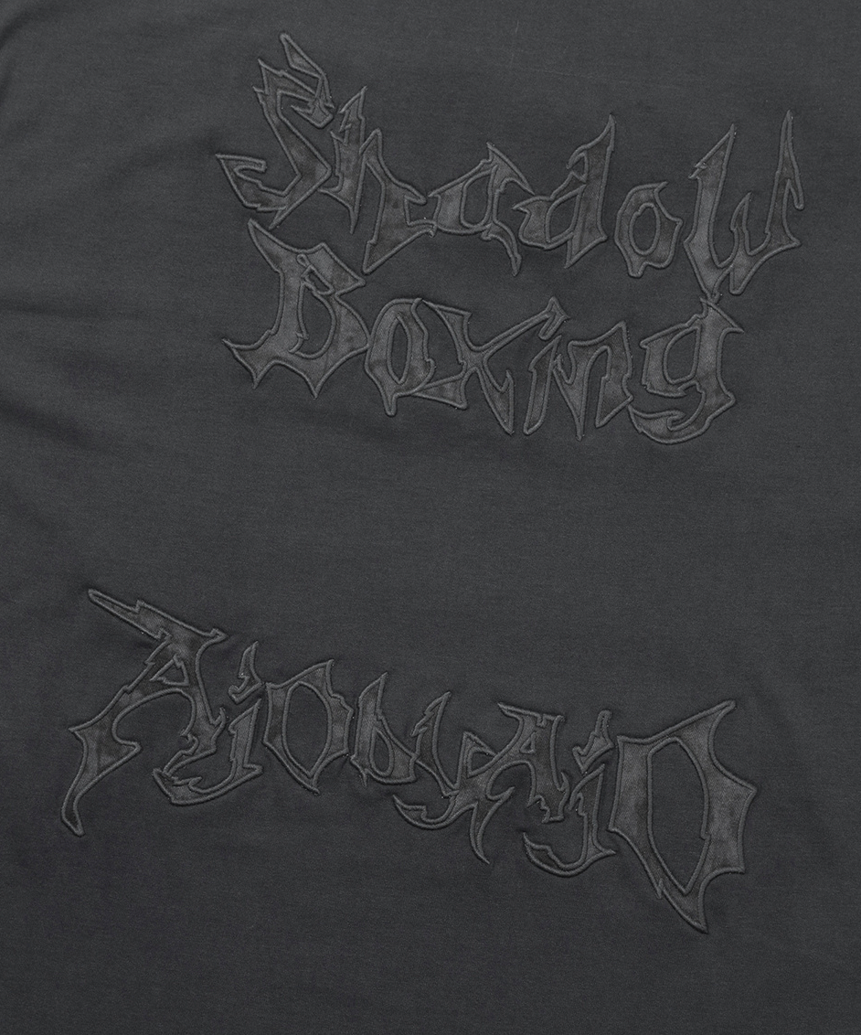 Shadow Boxing Applique T-Shirt CHARCOAL