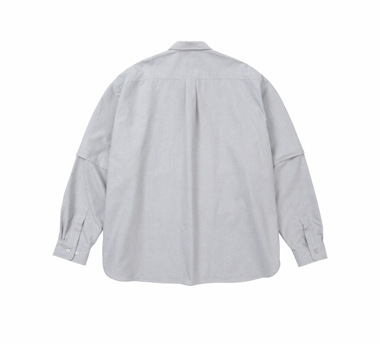 Layered Vest Oxford Shirt LIGHT GREY