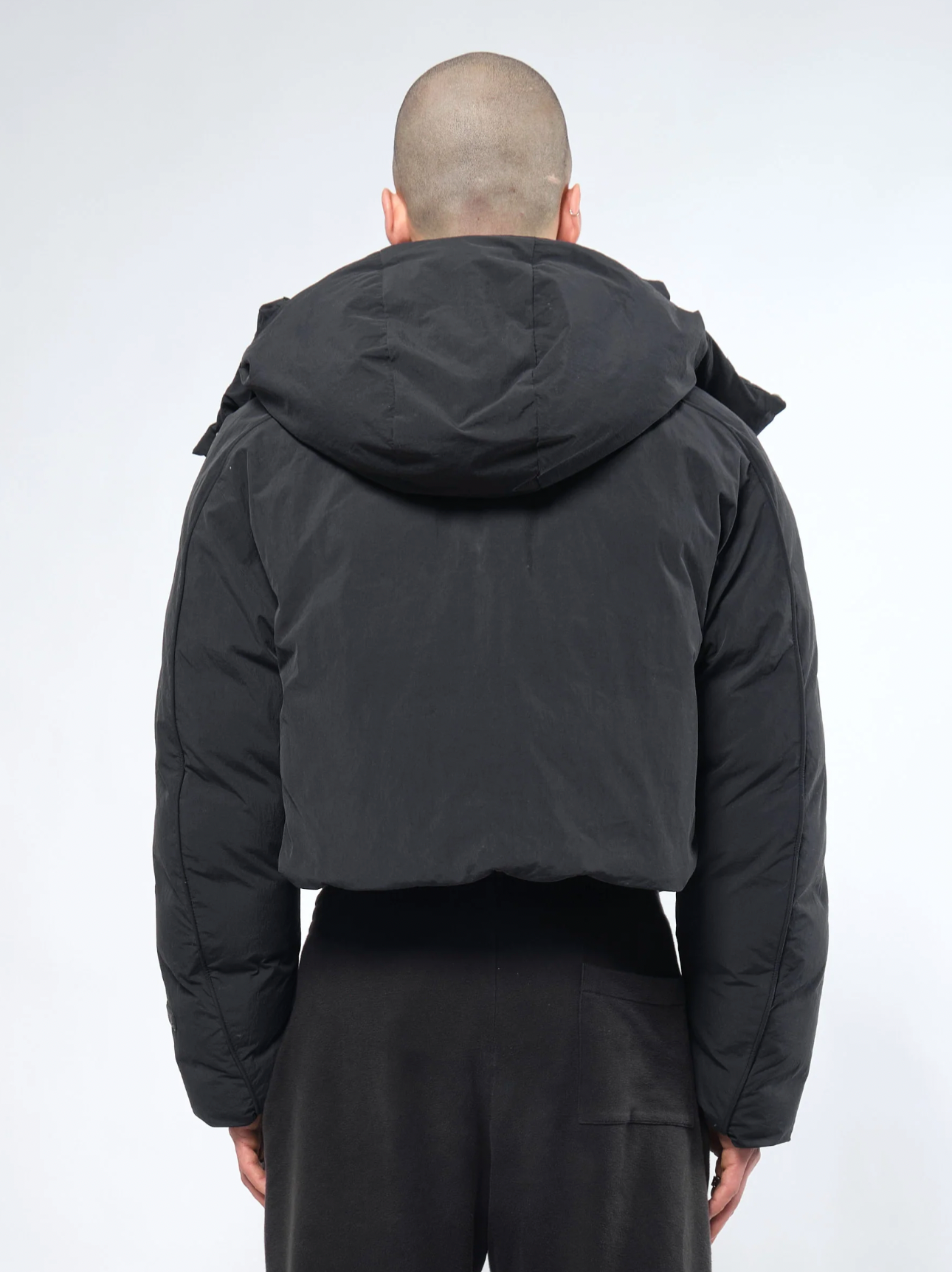 Re: Down® Crop Puffer Jacket BLACK