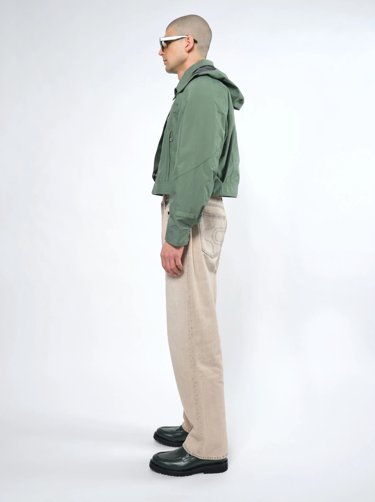 Waterproof Crop Rain Jacket DARK SAGE