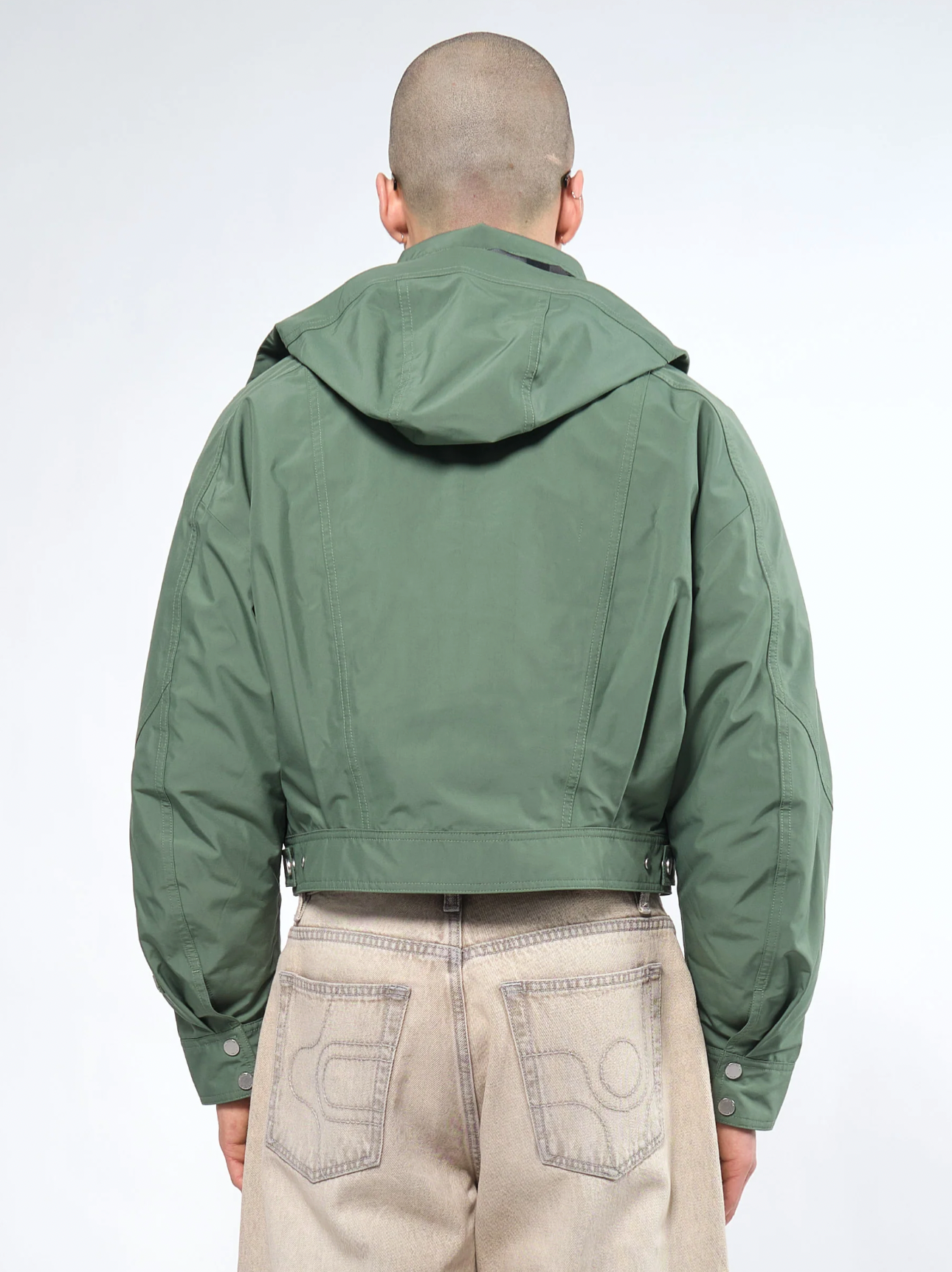 Waterproof Crop Rain Jacket DARK SAGE