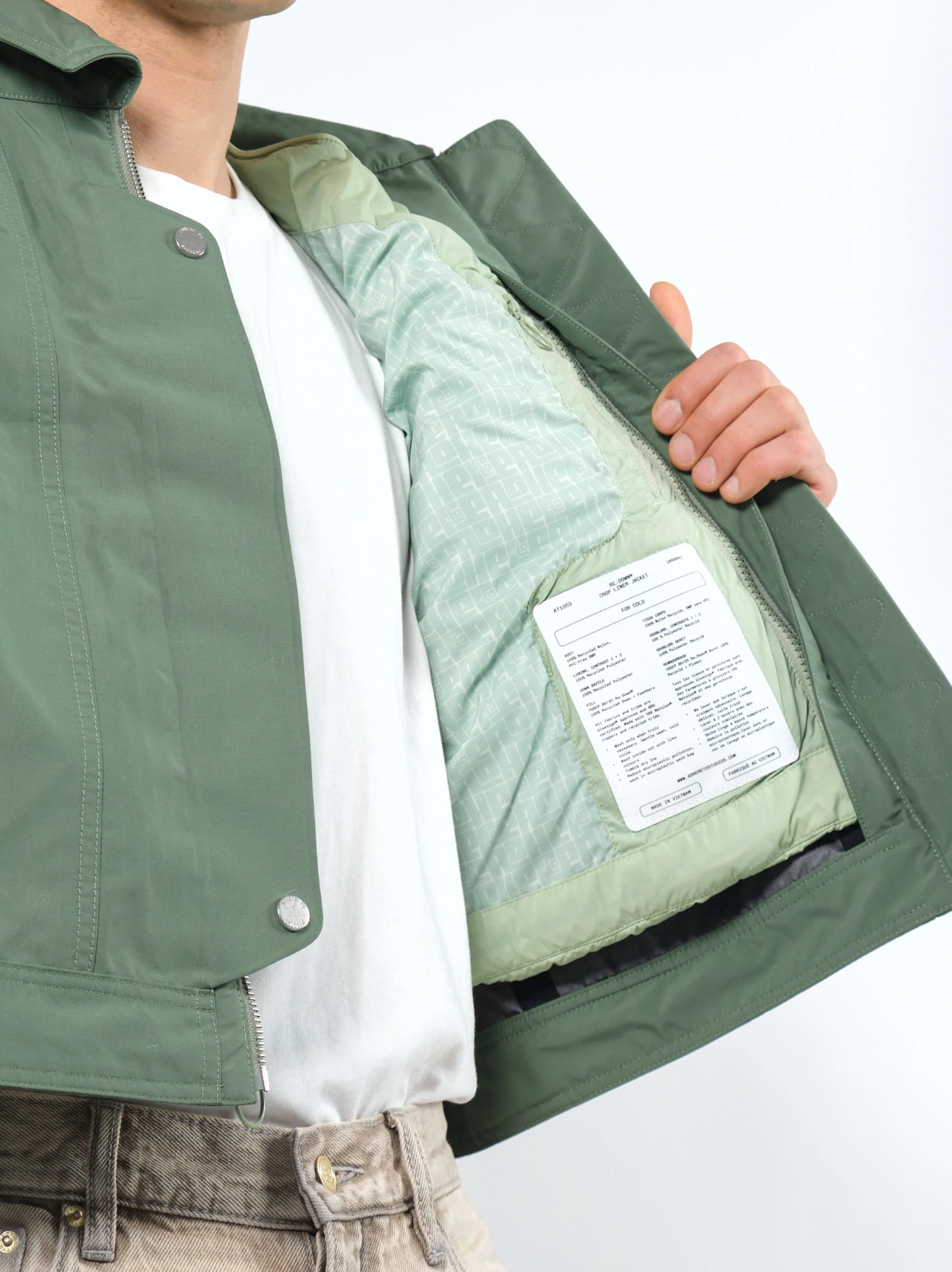 Waterproof Crop Rain Jacket DARK SAGE